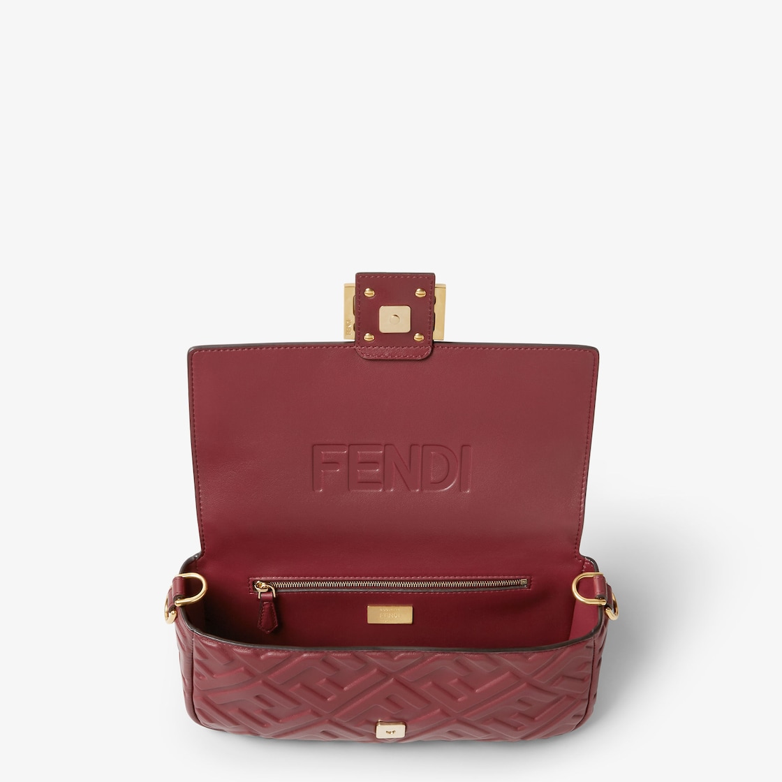 FENDI Baguette® Burgundy leather bag - Image 2